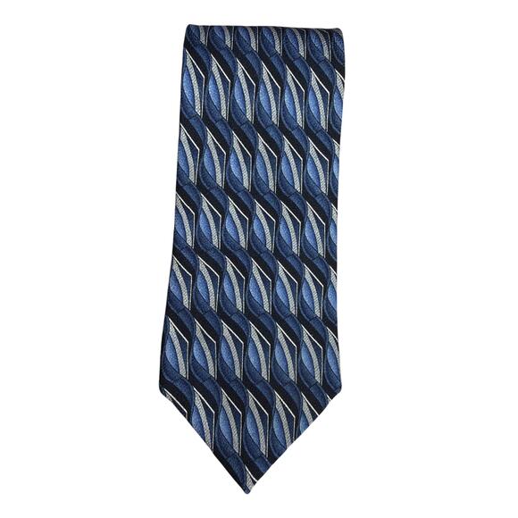 DANIELLI MILANO NECKTIE TIE 100% Silk Italian Hand Made hand made blue gray - Picture 1 of 5